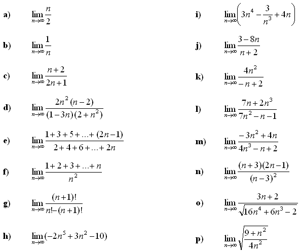 Limit of a sequence - Exercise 1